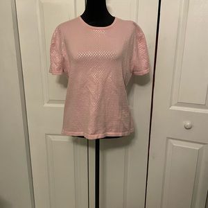 J. McLaughLin Sequins Pink Blouse Size XL